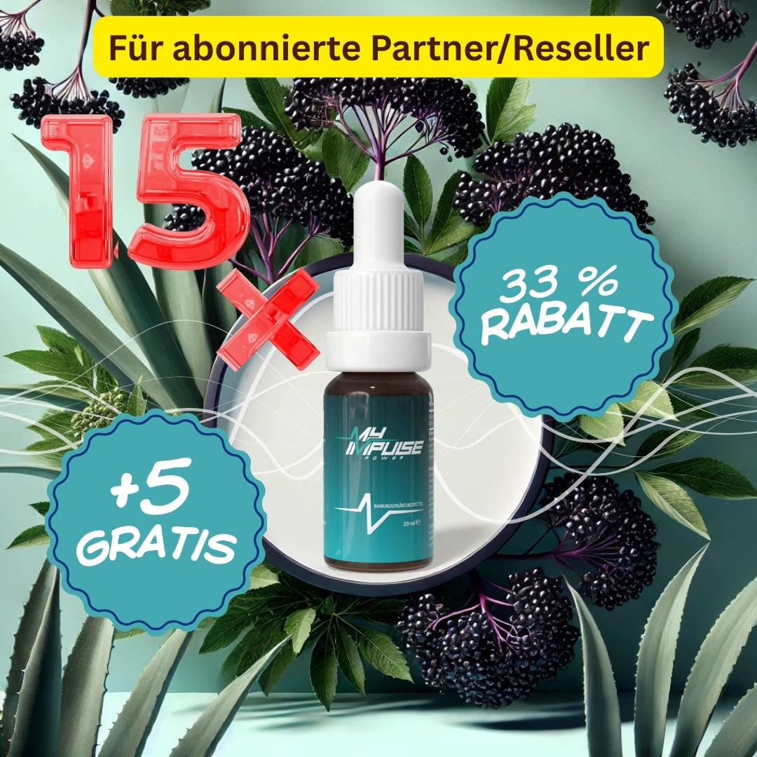 Lot de 20 MyImpulse Power avec vitamines B6 et B12 pour les revendeurs/partenaires enregistrés