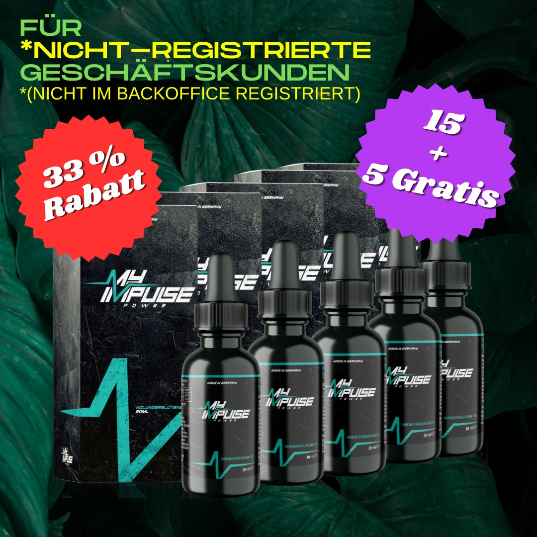 Lot de 20 MyImpulse Power avec vitamines B6 et B12 pour revendeurs/partenaires non enregistrés